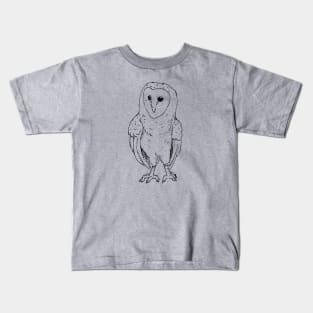 Pen and Ink Barn Owl Kids T-Shirt